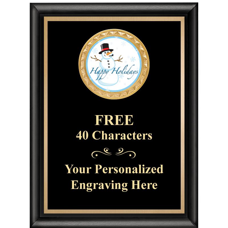 6X8 BLK SHINY EXEC INSERT PLQ