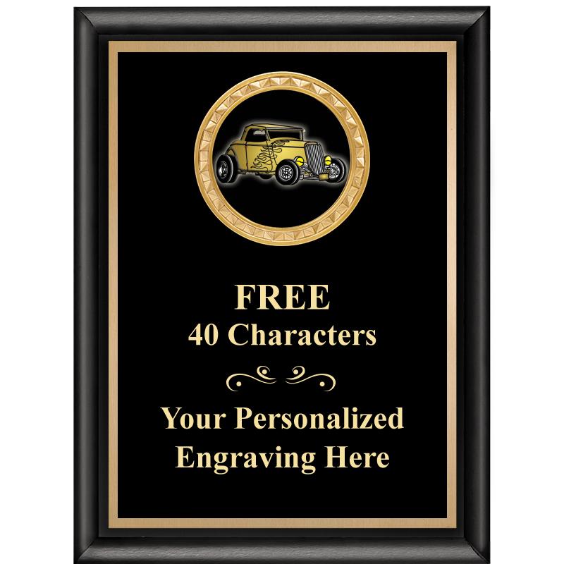 6X8 BLK SHINY EXEC INSERT PLQ