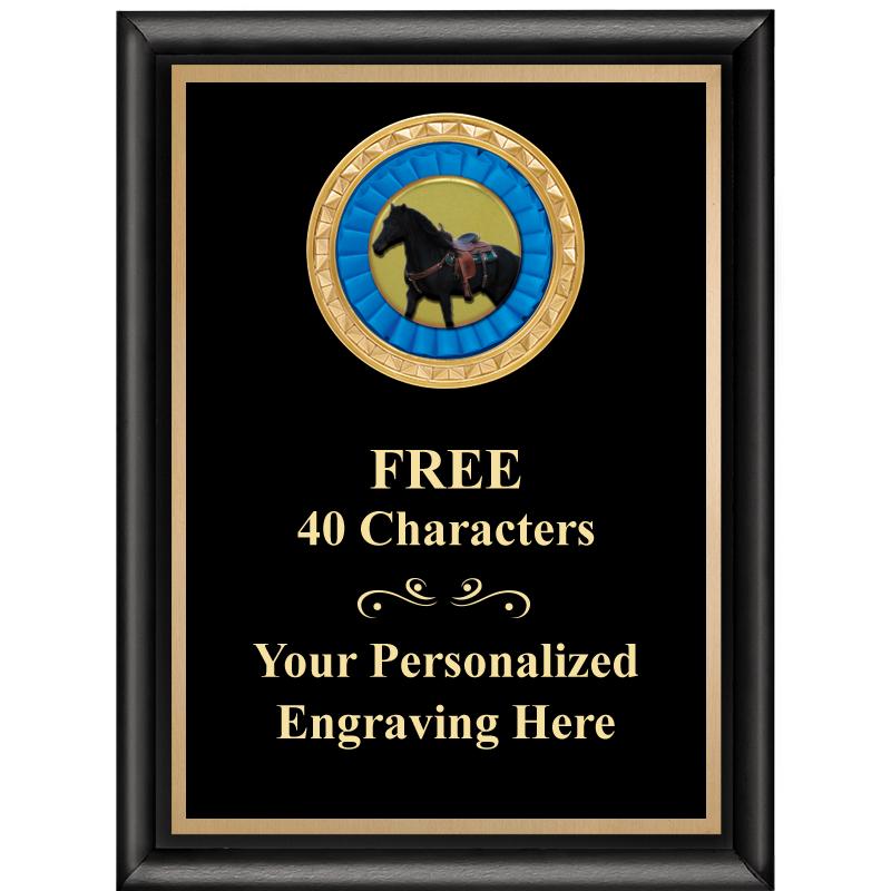 6X8 BLK SHINY EXEC INSERT PLQ