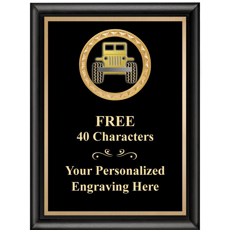 6X8 BLK SHINY EXEC INSERT PLQ