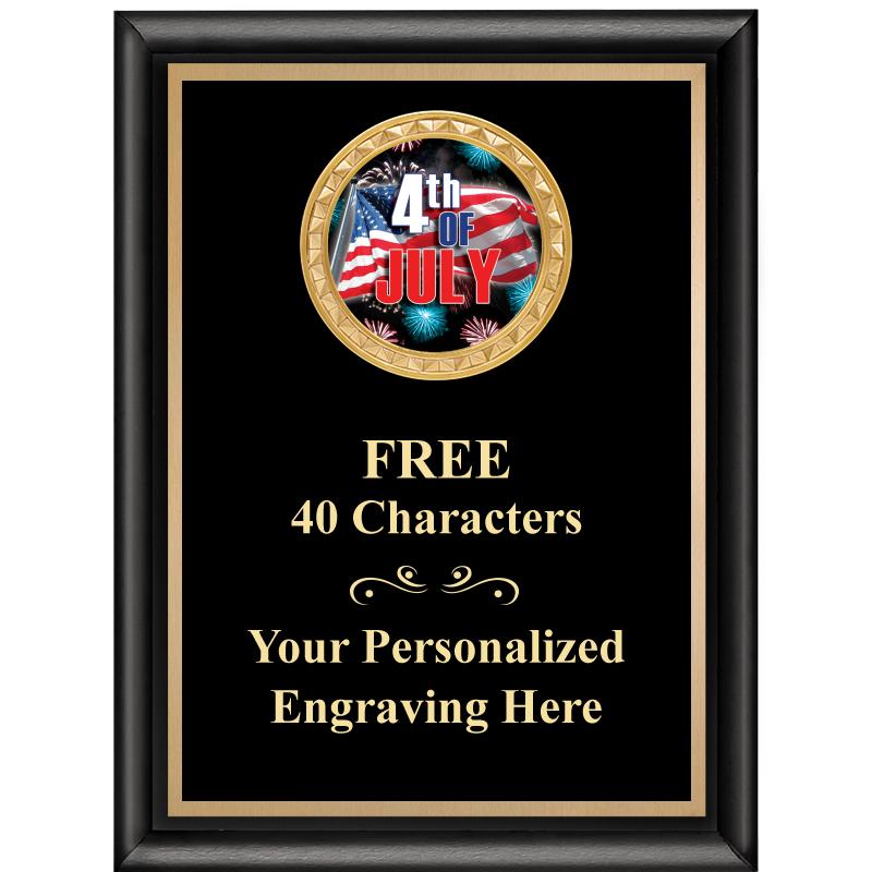 6X8 BLK SHINY EXEC INSERT PLQ