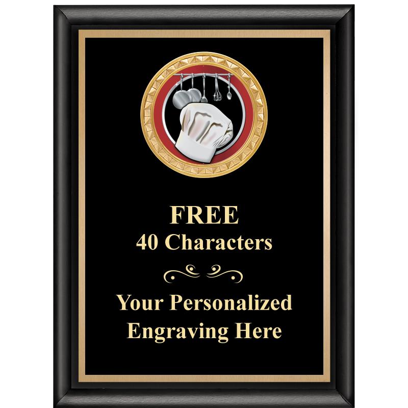 6X8 BLK SHINY EXEC INSERT PLQ