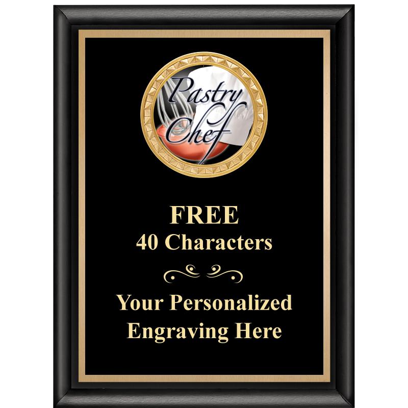 6X8 BLK SHINY EXEC INSERT PLQ