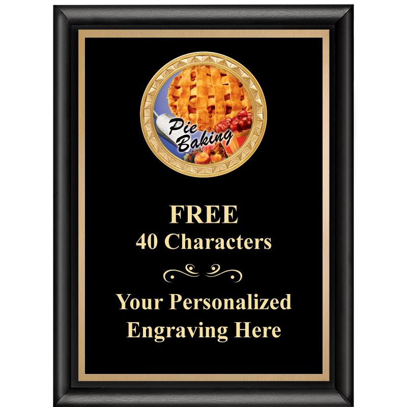 6X8 BLK SHINY EXEC INSERT PLQ