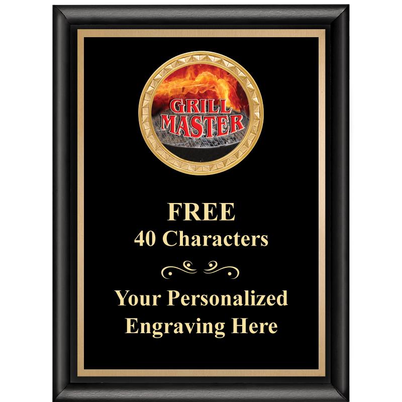 6X8 BLK SHINY EXEC INSERT PLQ