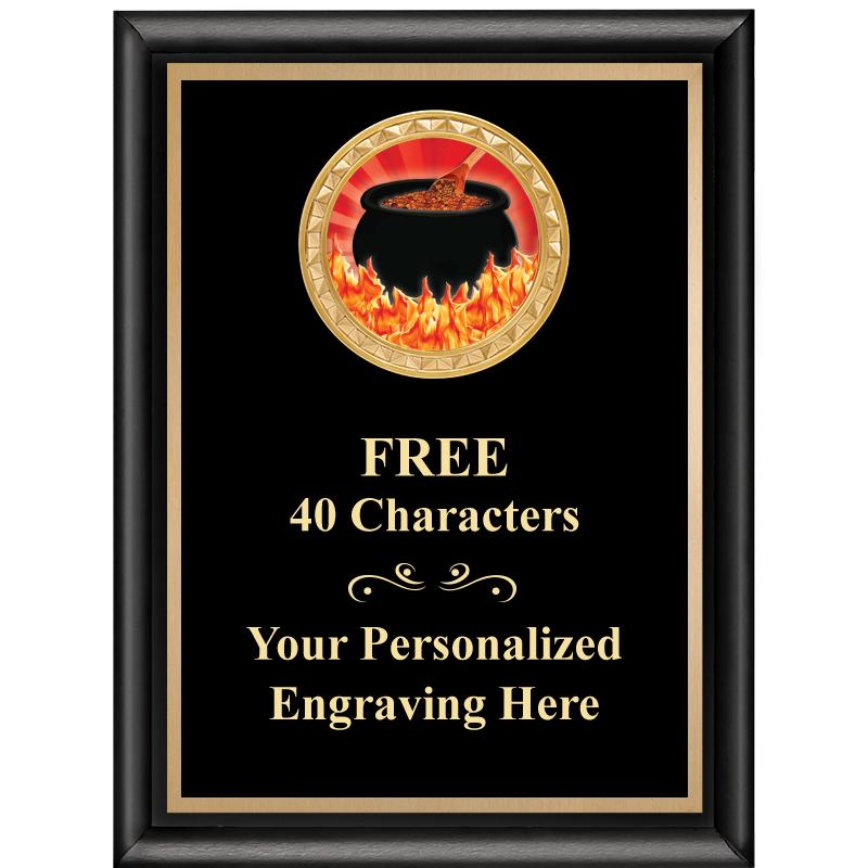 6X8 BLK SHINY EXEC INSERT PLQ