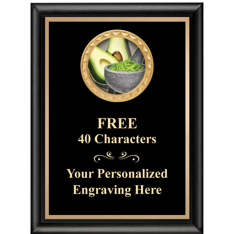 6X8 BLK SHINY EXEC INSERT PLQ