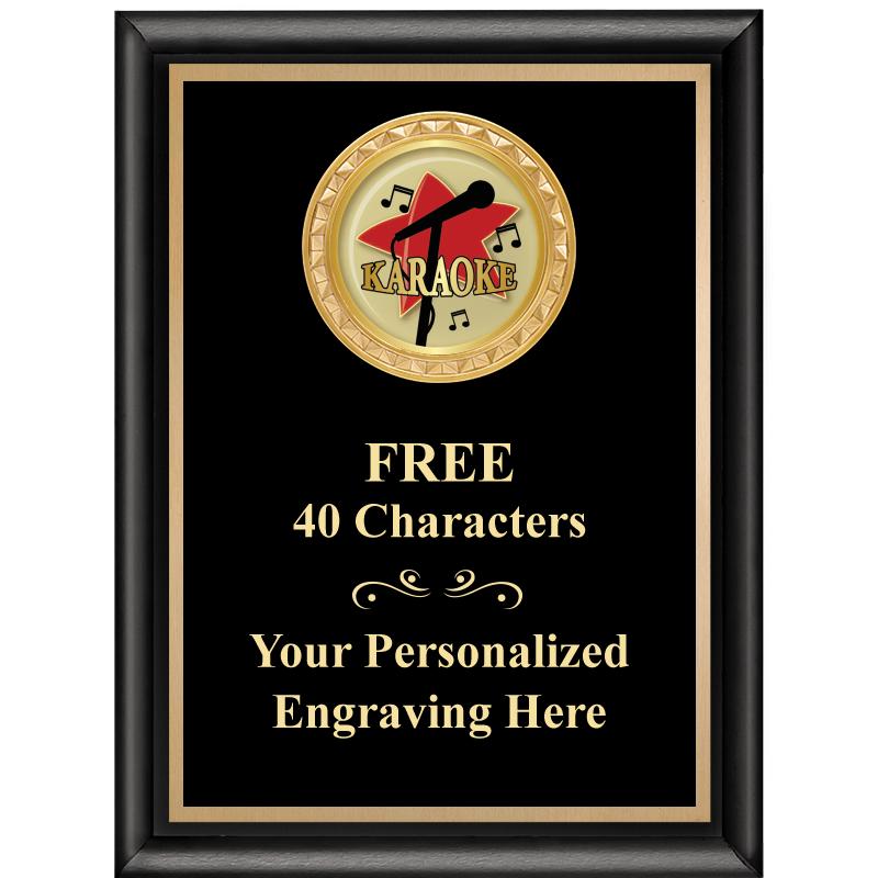 6X8 BLK SHINY EXEC INSERT PLQ