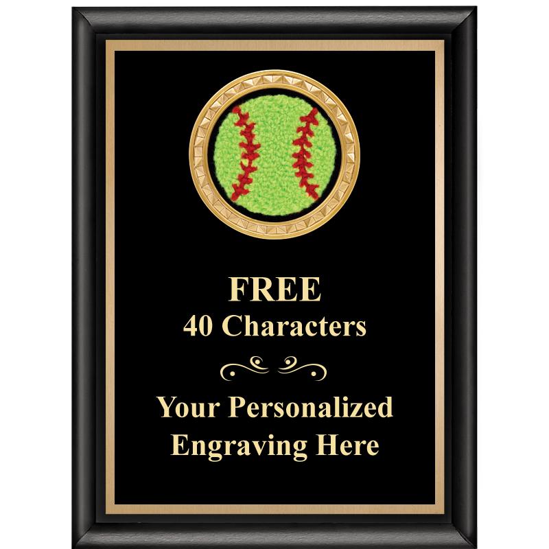 6X8 BLK SHINY EXEC INSERT PLQ