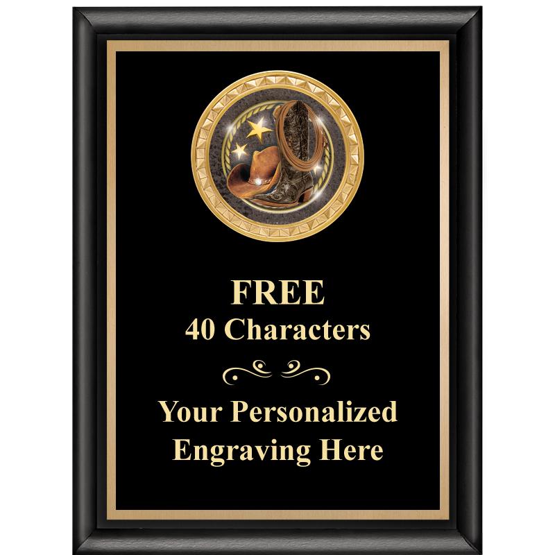 6X8 BLK SHINY EXEC INSERT PLQ