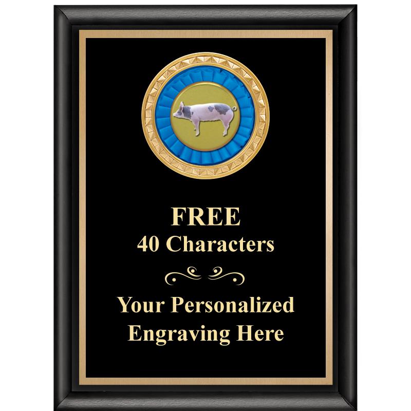 6X8 BLK SHINY EXEC INSERT PLQ