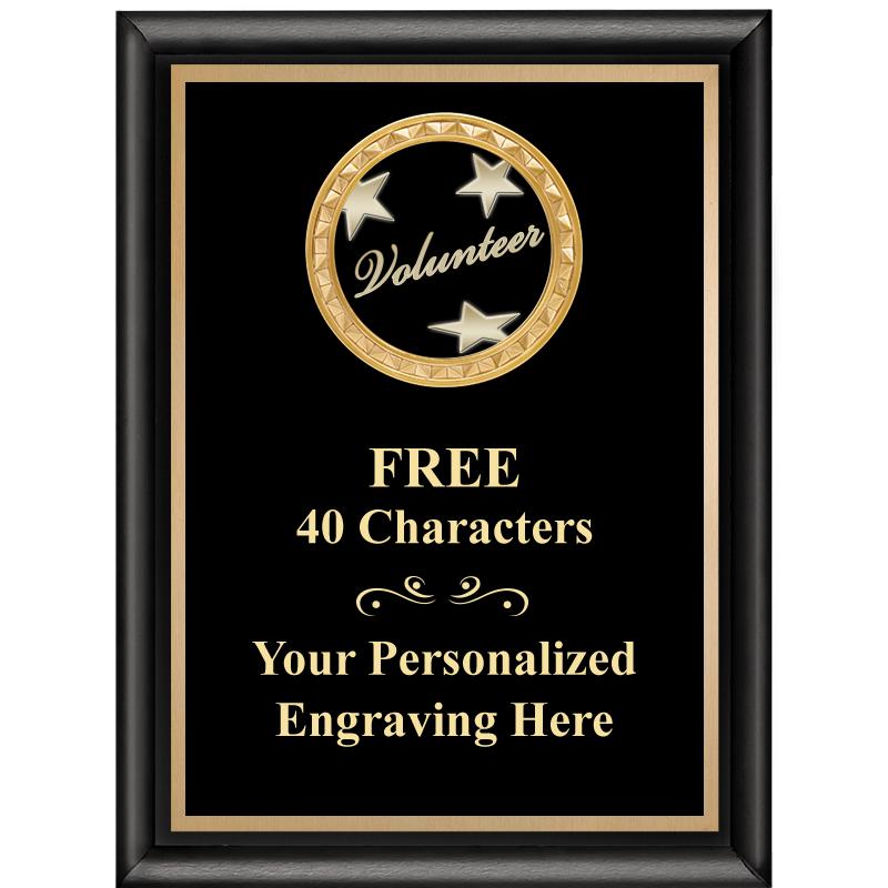 6X8 BLK SHINY EXEC INSERT PLQ