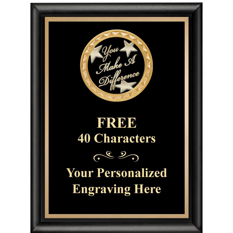 6X8 BLK SHINY EXEC INSERT PLQ