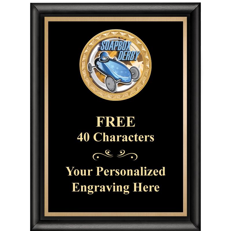 6X8 BLK SHINY EXEC INSERT PLQ