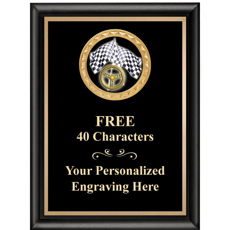 6X8 BLK SHINY EXEC INSERT PLQ