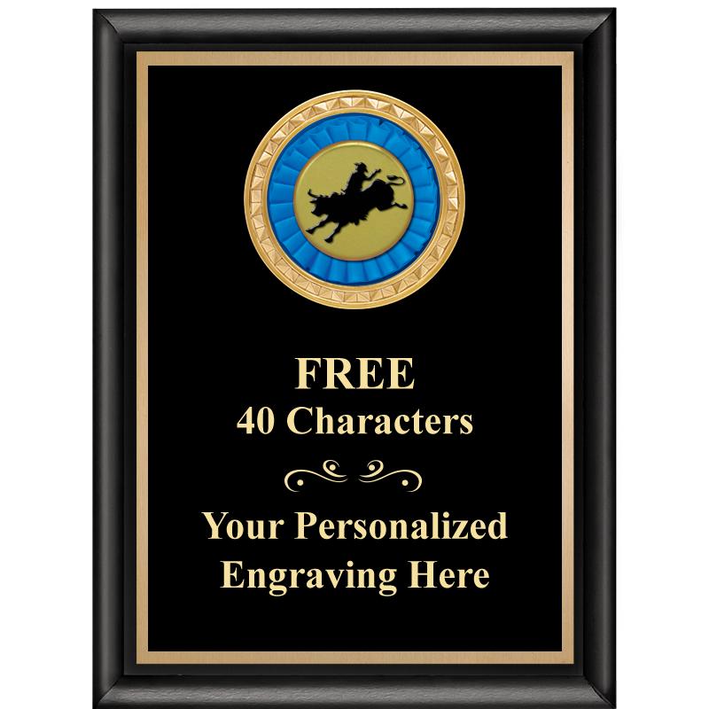 6X8 BLK SHINY EXEC INSERT PLQ