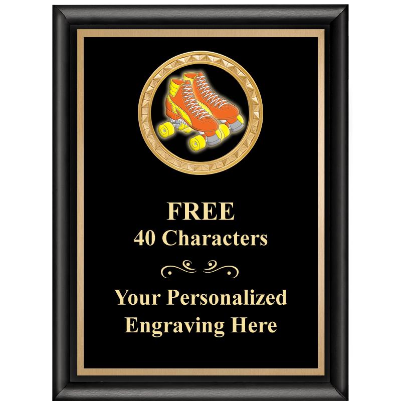 6X8 BLK SHINY EXEC INSERT PLQ