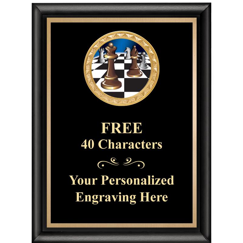 6X8 BLK SHINY EXEC INSERT PLQ