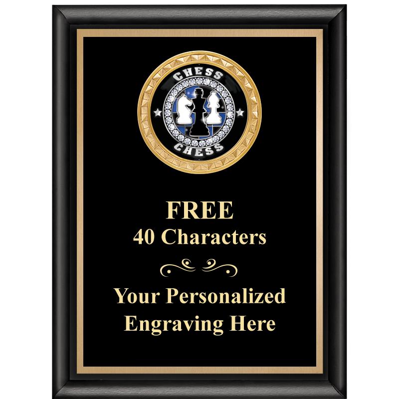 6X8 BLK SHINY EXEC INSERT PLQ