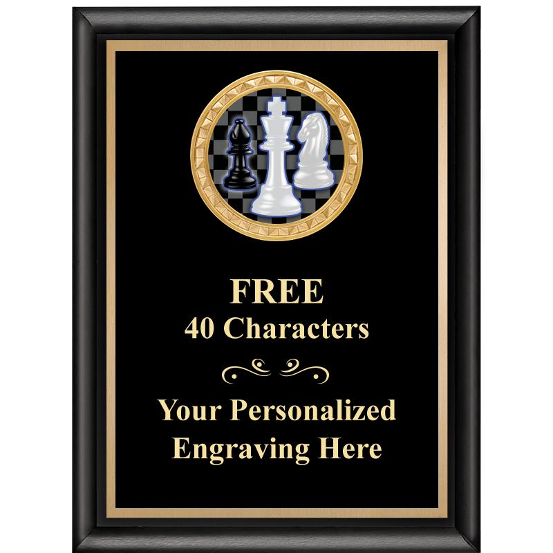 6X8 BLK SHINY EXEC INSERT PLQ