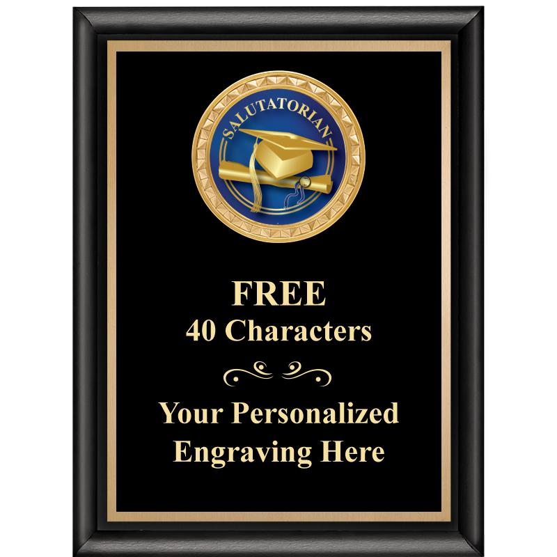 6X8 BLK SHINY EXEC INSERT PLQ