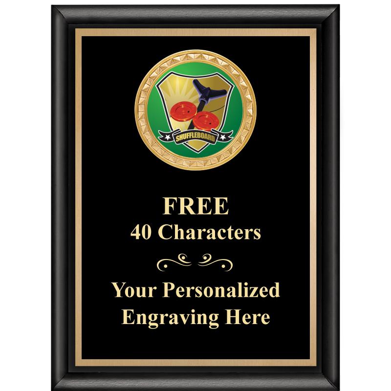 6X8 BLK SHINY EXEC INSERT PLQ