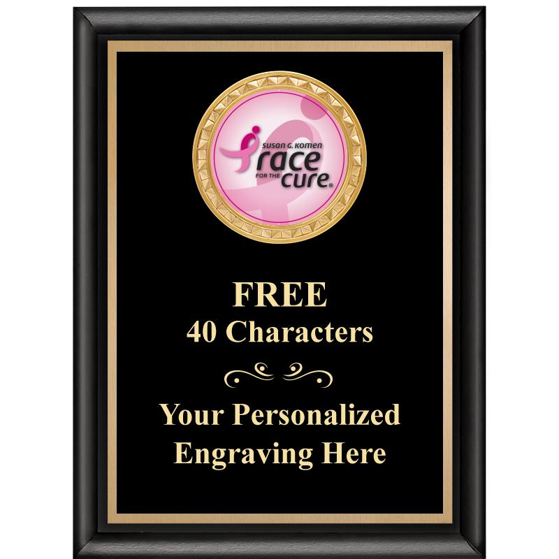 6X8 BLK SHINY EXEC INSERT PLQ