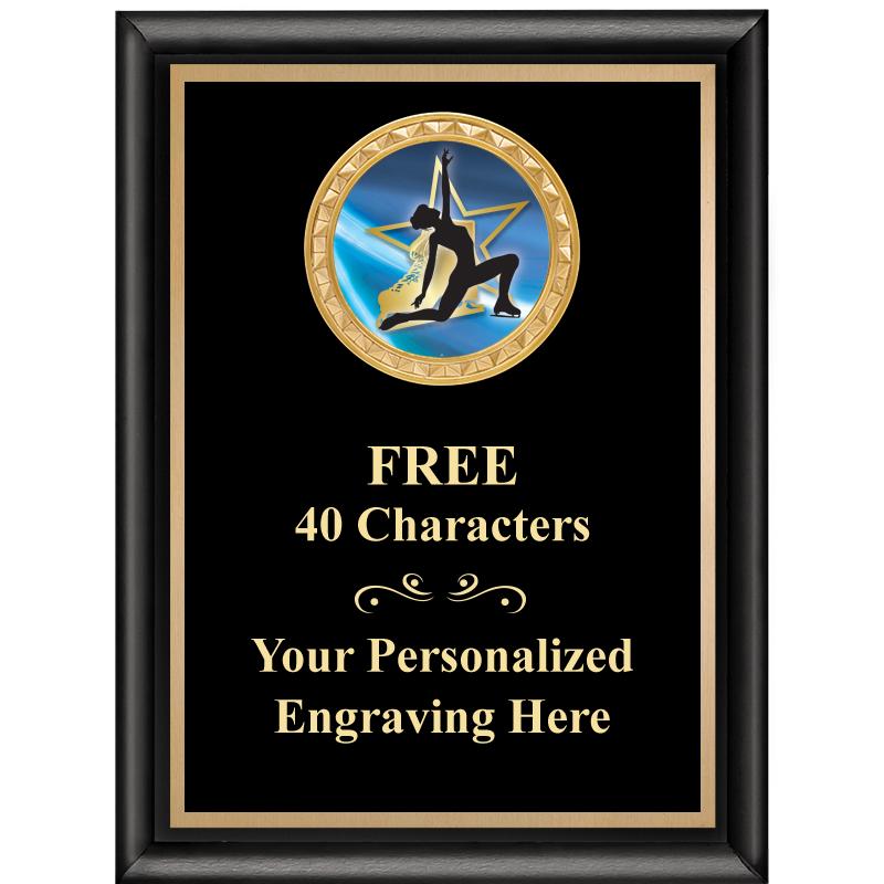 6X8 BLK SHINY EXEC INSERT PLQ