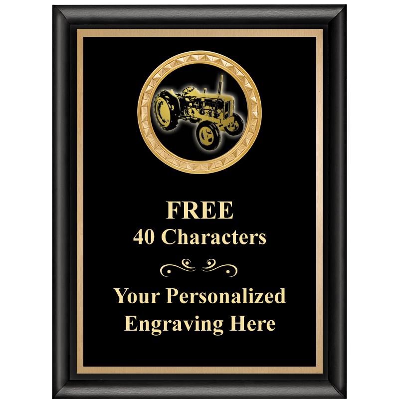 6X8 BLK SHINY EXEC INSERT PLQ