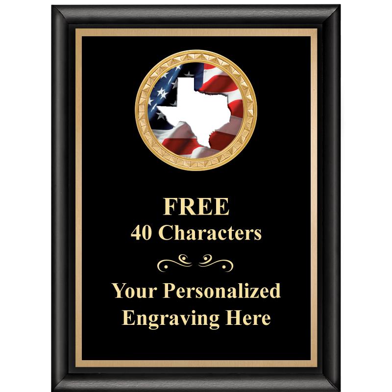 6X8 BLK SHINY EXEC INSERT PLQ