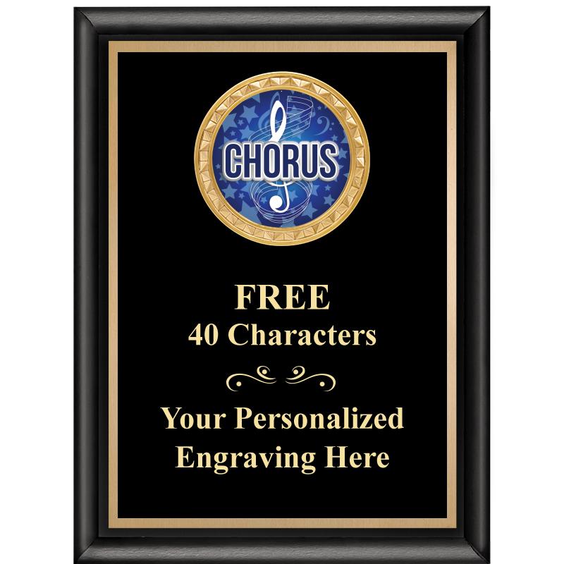 6X8 BLK SHINY EXEC INSERT PLQ