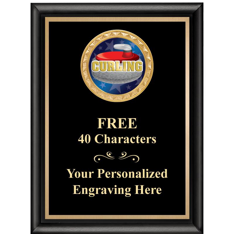 6X8 BLK SHINY EXEC INSERT PLQ