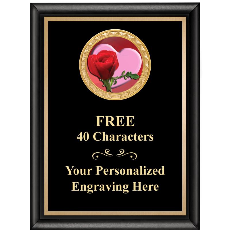 6X8 BLK SHINY EXEC INSERT PLQ