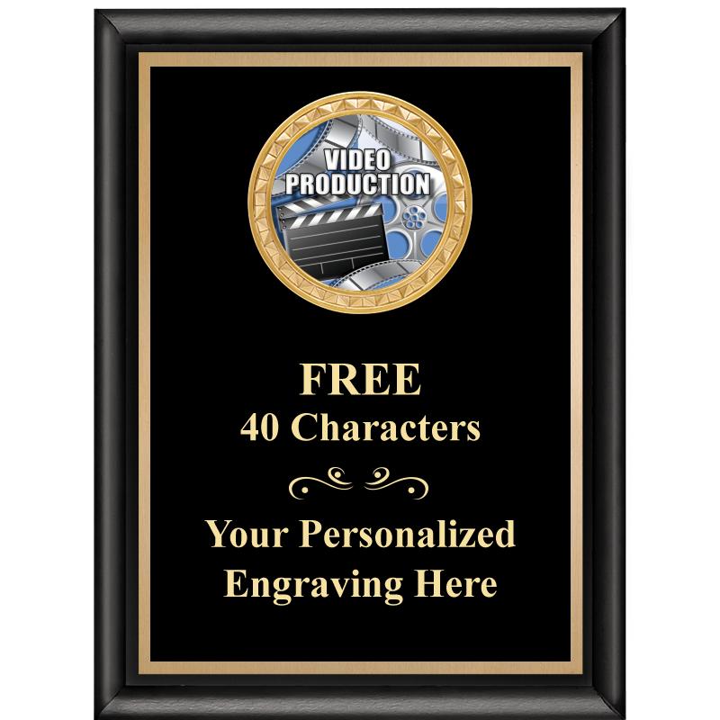 6X8 BLK SHINY EXEC INSERT PLQ