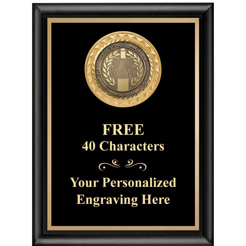 6X8 BLK SHINY EXEC INSERT PLQ