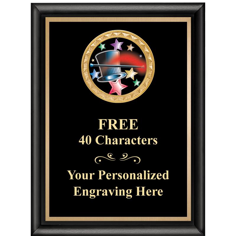 6X8 BLK SHINY EXEC INSERT PLQ