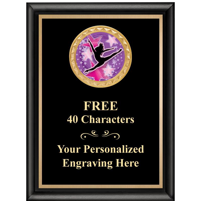 6X8 BLK SHINY EXEC INSERT PLQ