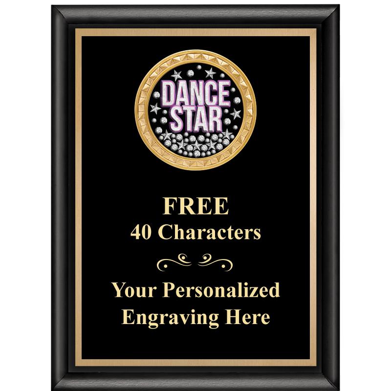 6X8 BLK SHINY EXEC INSERT PLQ