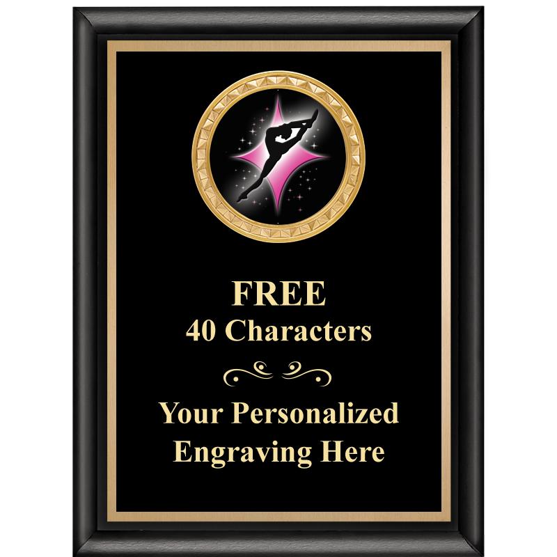 6X8 BLK SHINY EXEC INSERT PLQ