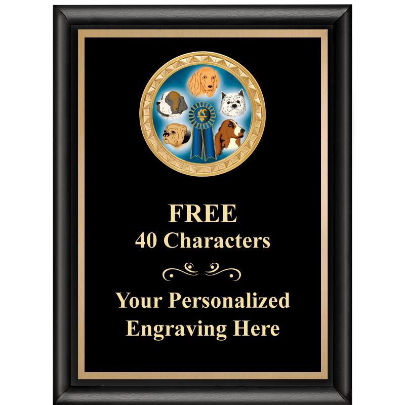 6X8 BLK SHINY EXEC INSERT PLQ