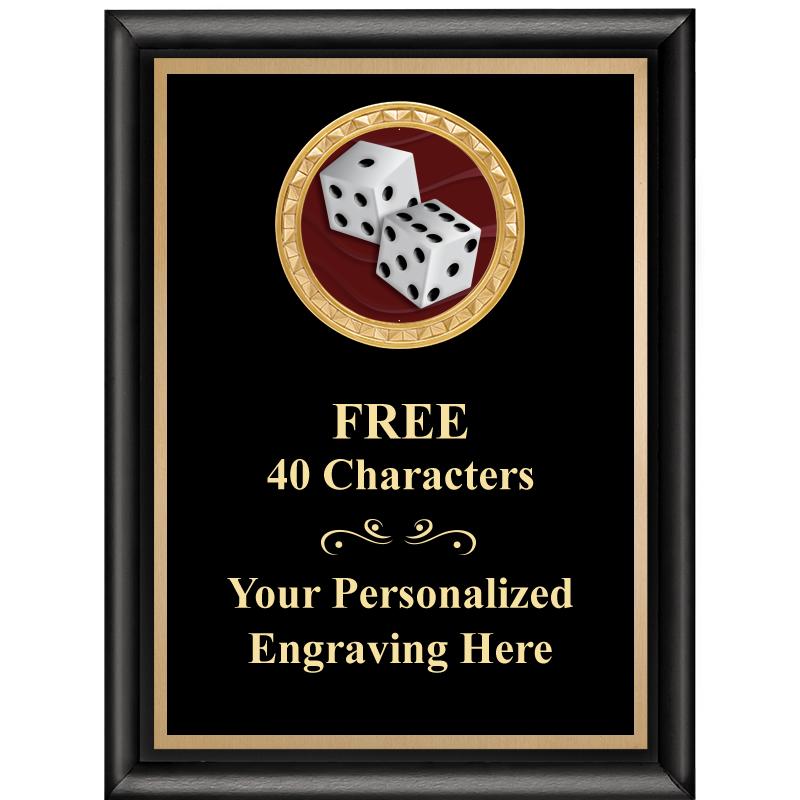 6X8 BLK SHINY EXEC INSERT PLQ