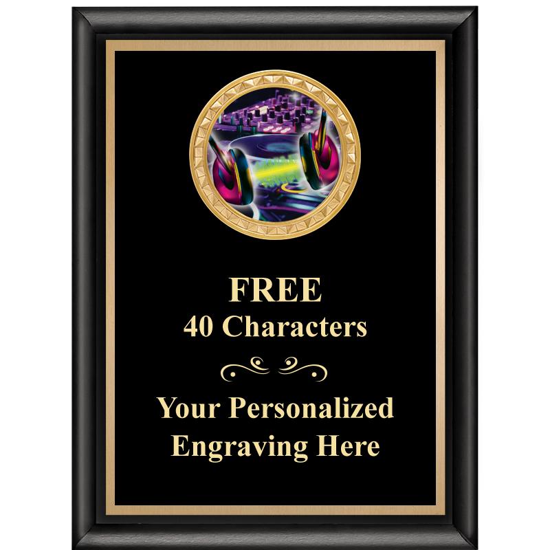 6X8 BLK SHINY EXEC INSERT PLQ