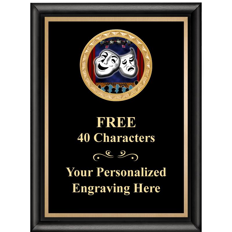 6X8 BLK SHINY EXEC INSERT PLQ