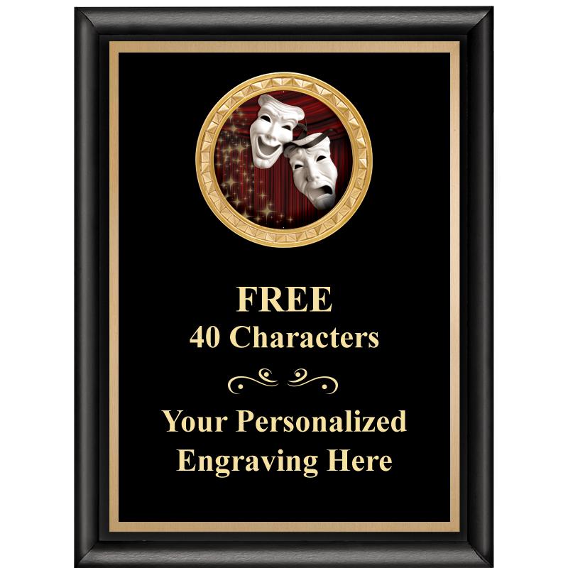 6X8 BLK SHINY EXEC INSERT PLQ