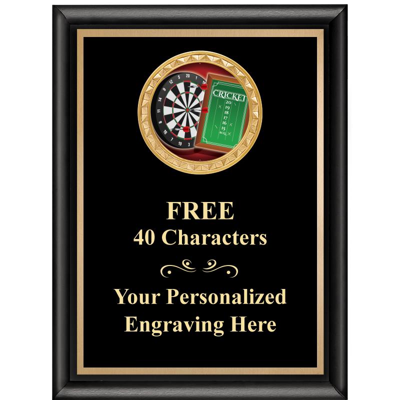 6X8 BLK SHINY EXEC INSERT PLQ