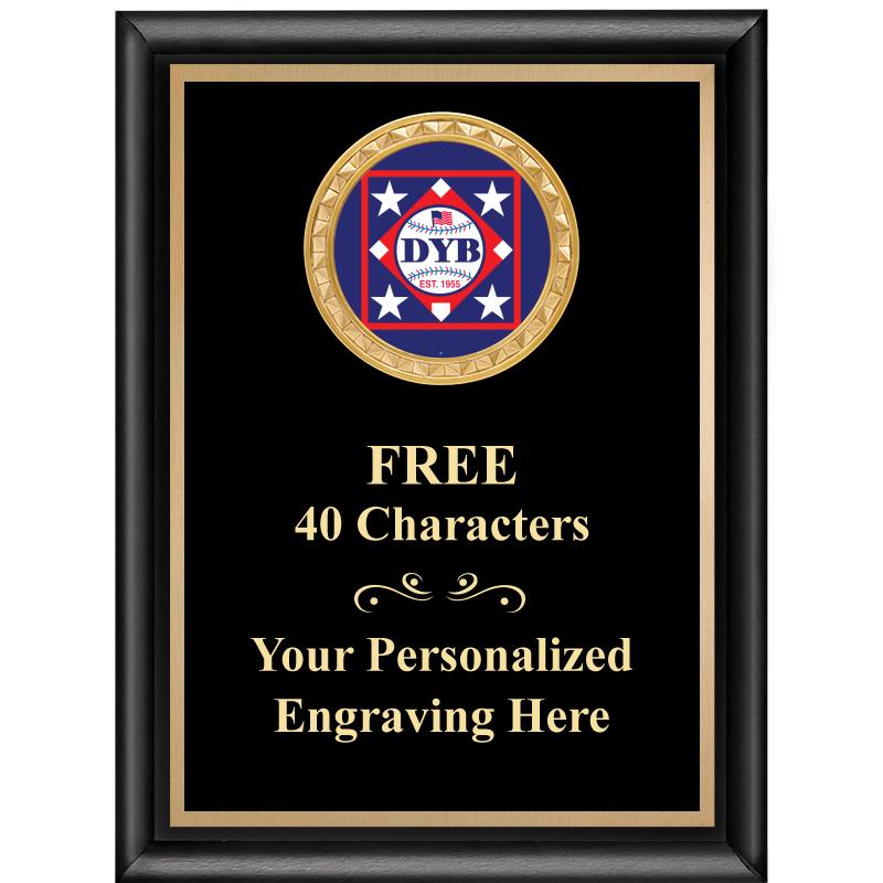 6X8 BLK SHINY EXEC INSERT PLQ