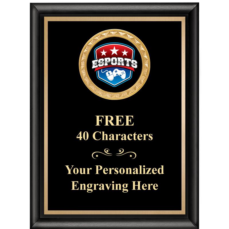 6X8 BLK SHINY EXEC INSERT PLQ