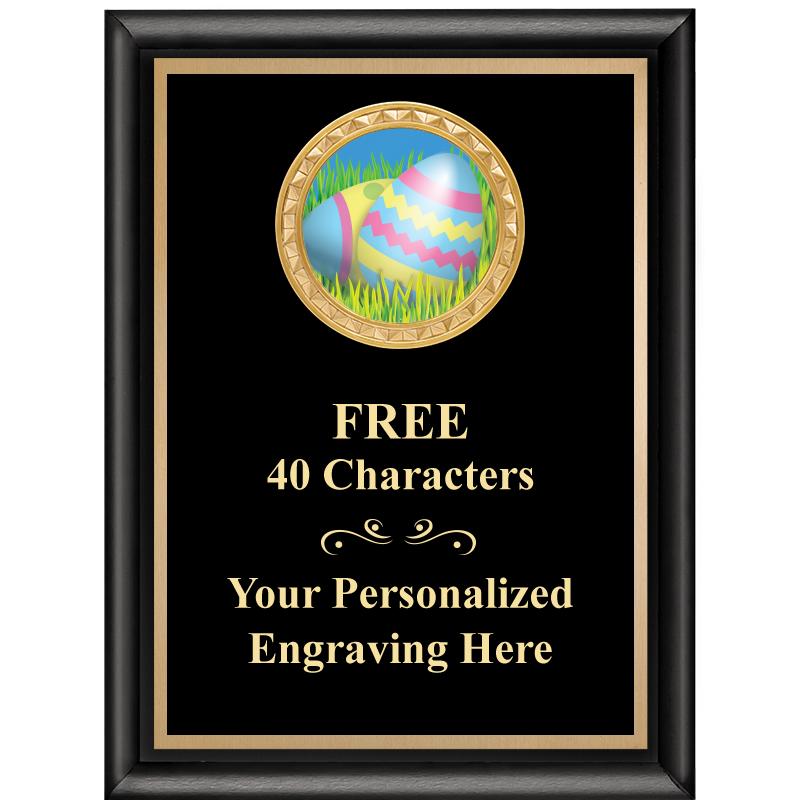 6X8 BLK SHINY EXEC INSERT PLQ