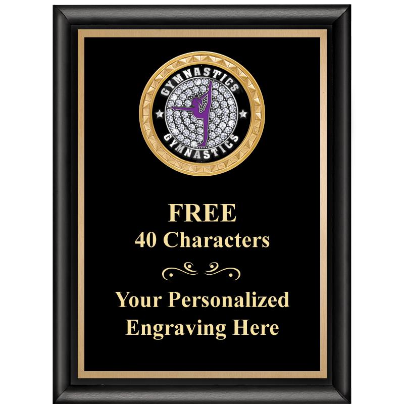 6X8 BLK SHINY EXEC INSERT PLQ