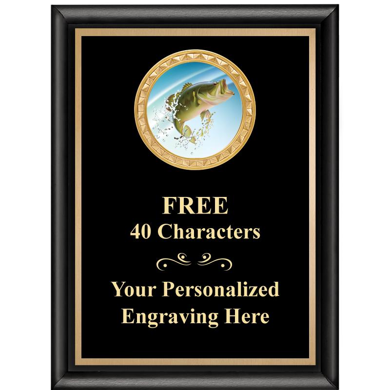 6X8 BLK SHINY EXEC INSERT PLQ